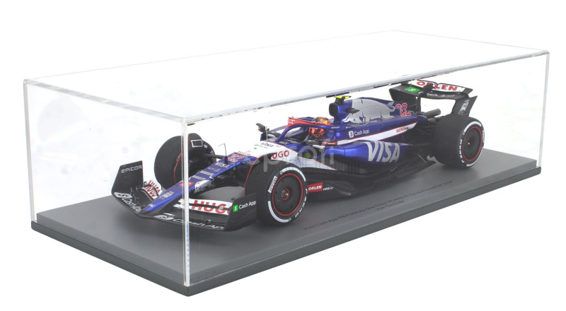 Spark-model Racing bulls F1 Vcarb-01 Team Visa Cash App N 22 Season 2024 Yuki Tsunoda 1:18 Modrá Bílá