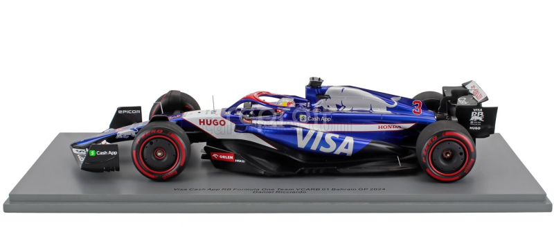 Spark-model Racing bulls F1 Vcarb-01 Team Visa Cash App N 3 Bahrain Gp 2024 Daniel Ricciardo 1:18 Modrá Bílá