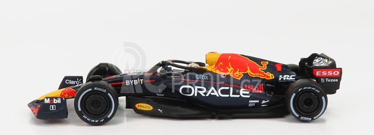 Spark-model Red bull F1  Rb18 Team Oracle Red Bull Racing N 1 Season World Champion 2022 Max Verstappen 1:64 Matná Modrá Žlutá Červená