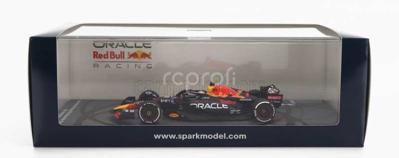 Spark-model Red bull F1  Rb18 Team Oracle Red Bull Racing N 1 Winner Abu Dhabi World Champion 2022 Max Verstappen 1:43 Matná Modrá Žlutá Červená