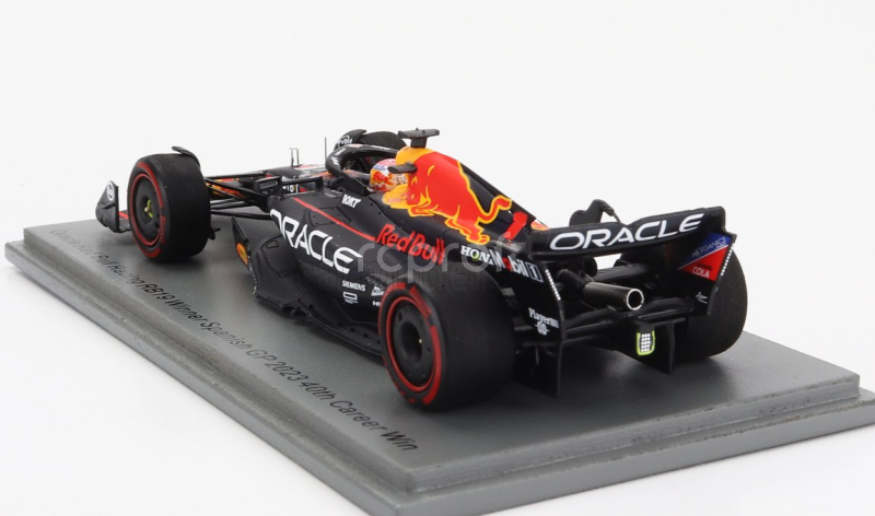 Spark-model Red bull F1  Rb19 Team Oracle Red Bull Racing N 1 World Champion (40th Career Victory) Winner Spain Gp 2023 Max Verstappen 1:43 Matt Blue
