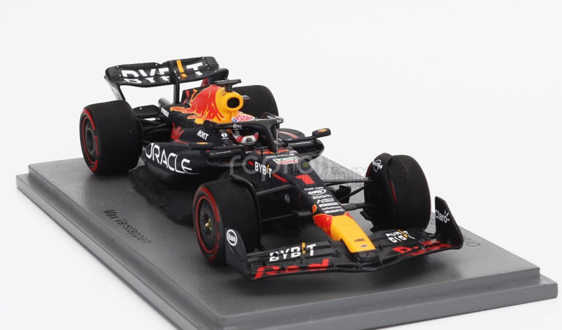 Spark-model Red bull F1  Rb19 Team Oracle Red Bull Racing N 1 World Champion Winner Belgium Gp 2023 Max Verstappen 1:43 Matt Blue