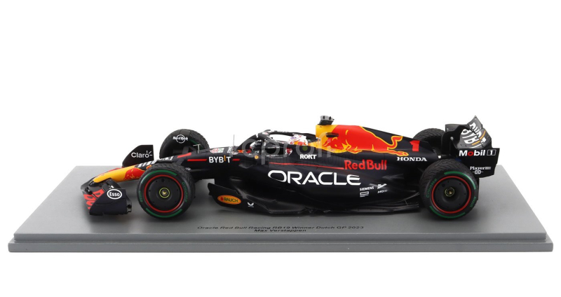 Spark-model Red bull F1  Rb19 Team Oracle Red Bull Racing N 1 World Champion Winner Dutch Gp 2023 Max Verstappen 1:18 Matt Blue