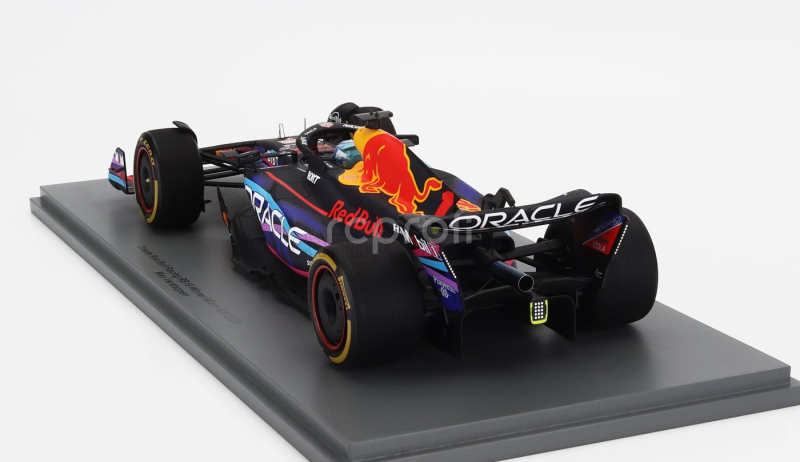 Spark-model Red bull F1  Rb19 Team Oracle Red Bull Racing N 1 World Champion Winner Miami Gp 2023 Max Verstappen 1:18 Matt Blue