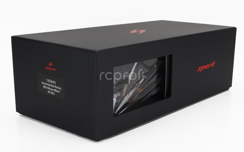 Spark-model Red bull F1  Rb19 Team Oracle Red Bull Racing N 1 World Champion Winner Miami Gp 2023 Max Verstappen 1:18 Matt Blue