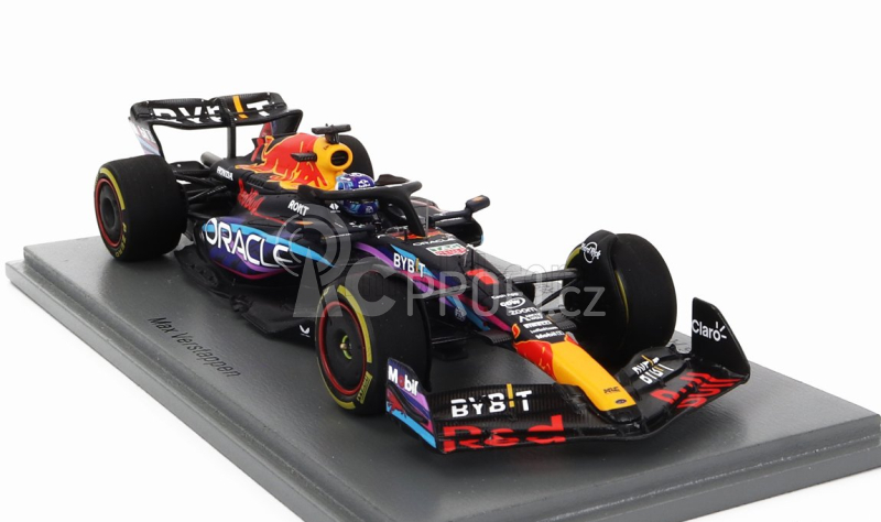 Spark-model Red bull F1  Rb19 Team Oracle Red Bull Racing N 1 World Champion Winner Miami Gp 2023 Max Verstappen 1:43 Matt Blue