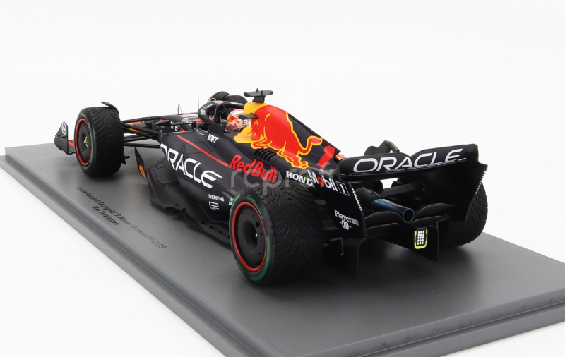 Spark-model Red bull F1  Rb19 Team Oracle Red Bull Racing N 1 World Champion Winner Monaco Gp 2023 Max Verstappen 1:18 Matt Blue