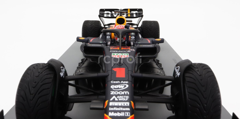 Spark-model Red bull F1  Rb19 Team Oracle Red Bull Racing N 1 World Champion Winner Monaco Gp 2023 Max Verstappen 1:18 Matt Blue