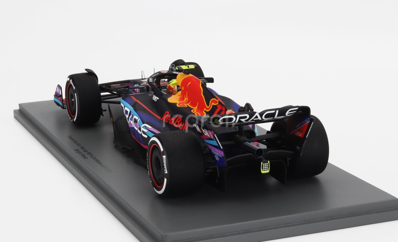 Spark-model Red bull F1  Rb19 Team Oracle Red Bull Racing N 11 2nd Miami Gp 2023 Sergio Perez 1:18 Matt Blue