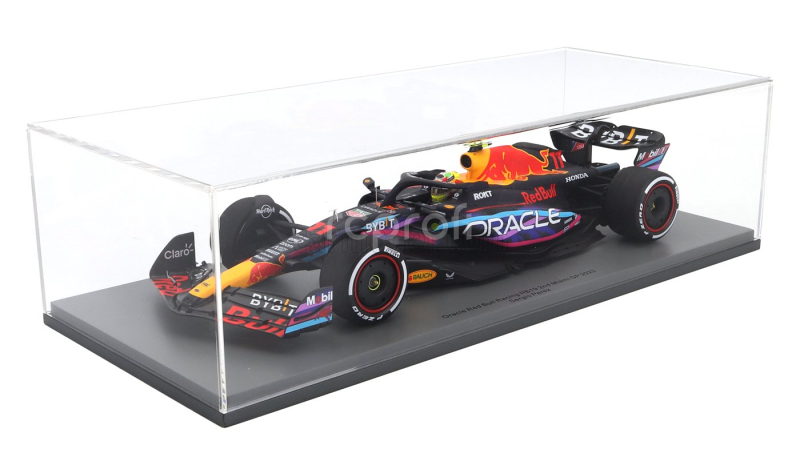 Spark-model Red bull F1  Rb19 Team Oracle Red Bull Racing N 11 2nd Miami Gp 2023 Sergio Perez 1:18 Matt Blue