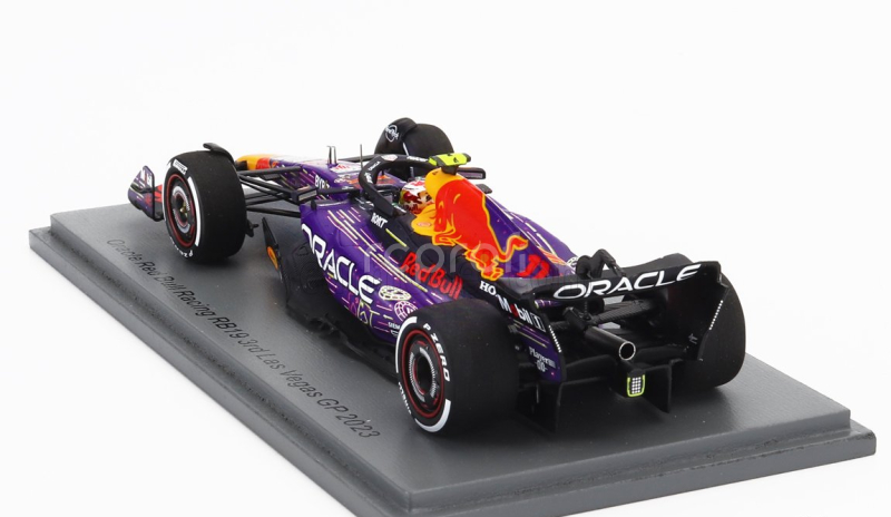 Spark-model Red bull F1  Rb19 Team Oracle Red Bull Racing N 11 3rd Las Vegas Usa Gp 2023 Sergio Perez 1:43 Fialová Žlutá Červená