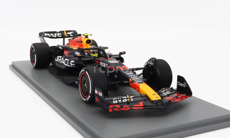Spark-model Red bull F1  Rb19 Team Oracle Red Bull Racing N 11 Winner Azerbaijan Gp 2023 Sergio Perez 1:18 Matt Blue