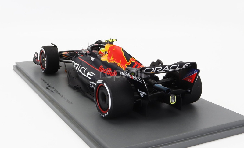 Spark-model Red bull F1  Rb19 Team Oracle Red Bull Racing N 11 Winner Azerbaijan Gp 2023 Sergio Perez 1:18 Matt Blue