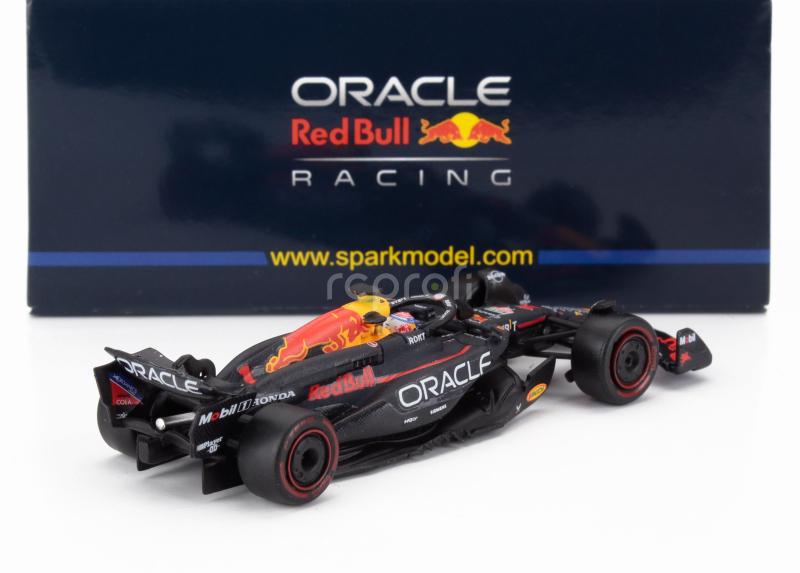 Spark-model Red bull F1  Rb20 Team Oracle Red Bull Racing N 1 World Champion Season 2024 Max Verstappen 1:64 Modrá Žlutá Červená