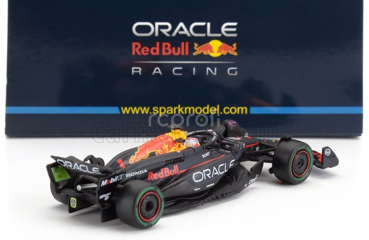 Spark-model Red bull F1  Rb20 Team Oracle Red Bull Racing N 1 World Champion Winner Brazilian Gp 2024 Max Verstappen 1:64 Modrá Žlutá Červená
