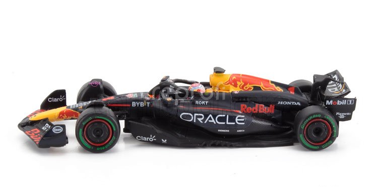 Spark-model Red bull F1  Rb20 Team Oracle Red Bull Racing N 1 World Champion Winner Brazilian Gp 2024 Max Verstappen 1:64 Modrá Žlutá Červená