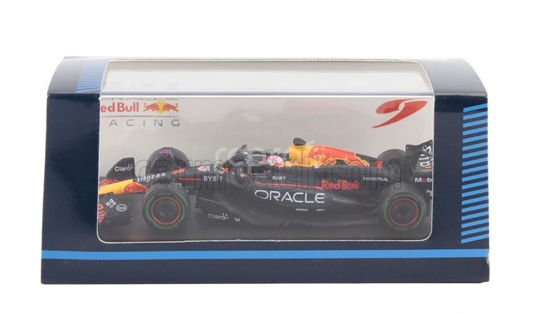 Spark-model Red bull F1  Rb20 Team Oracle Red Bull Racing N 1 World Champion Winner Brazilian Gp 2024 Max Verstappen 1:64 Modrá Žlutá Červená