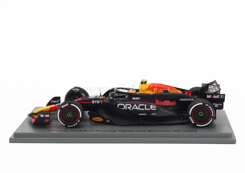 Spark-model Red bull F1  Rb20 Team Oracle Red Bull Racing N 11 2nd Bahrain Gp 2024 Sergio Perez 1:43 Modrá Žlutá Červená