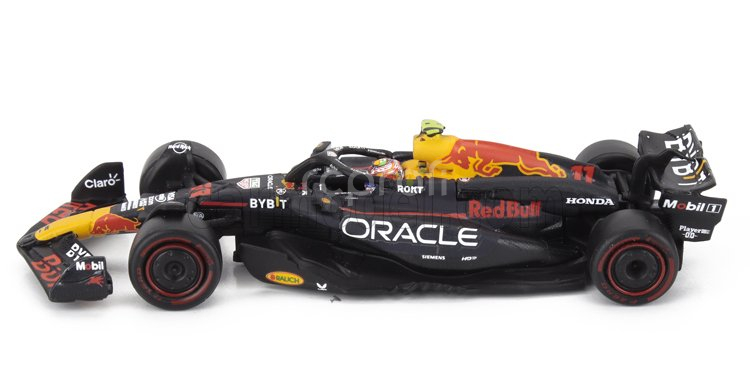 Spark-model Red bull F1  Rb20 Team Oracle Red Bull Racing N 11 2nd Bahrain Gp 2024 Sergio Perez 1:64 Modrá Žlutá Červená