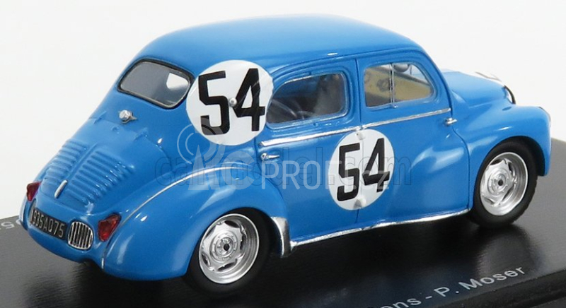 Spark-model Renault 4cv 1063 Team Rnu Renault N 54 24h Le Mans 1952 L.pons - P.moser 1:43 Světle Modrá
