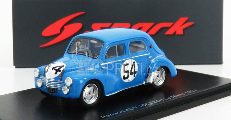 Spark-model Renault 4cv 1063 Team Rnu Renault N 54 24h Le Mans 1952 L.pons - P.moser 1:43 Světle Modrá