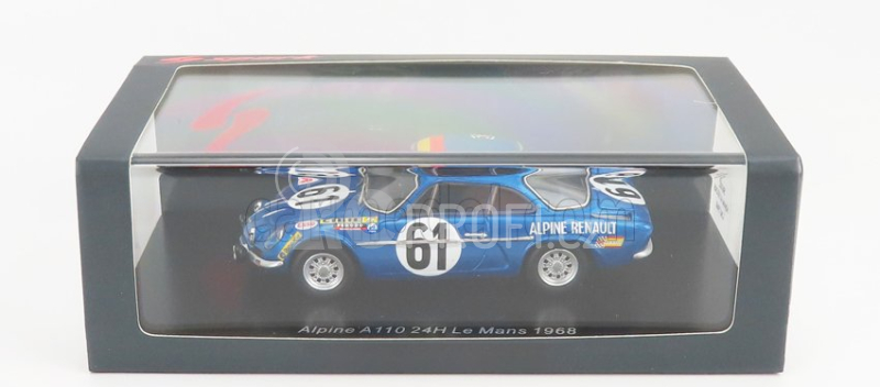 Spark-model Renault A110 Alpine Team Ecurie Leopard N 61 24h Le Mans 1968 N.nasbaumer - J.j.bourdon 1:43 Blue Met