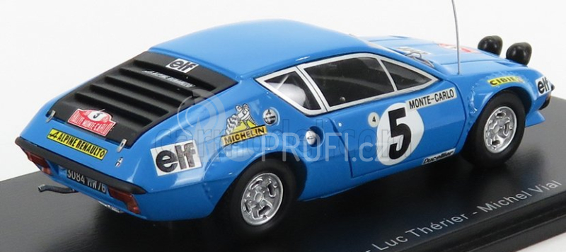 Spark-model Renault A310 Alpine N 5 Tally Montecarlo 1975 J.l.therier - M.vial 1:43 Světle Modrá