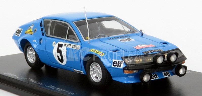 Spark-model Renault A310 Alpine N 5 Tally Montecarlo 1975 J.l.therier - M.vial 1:43 Světle Modrá