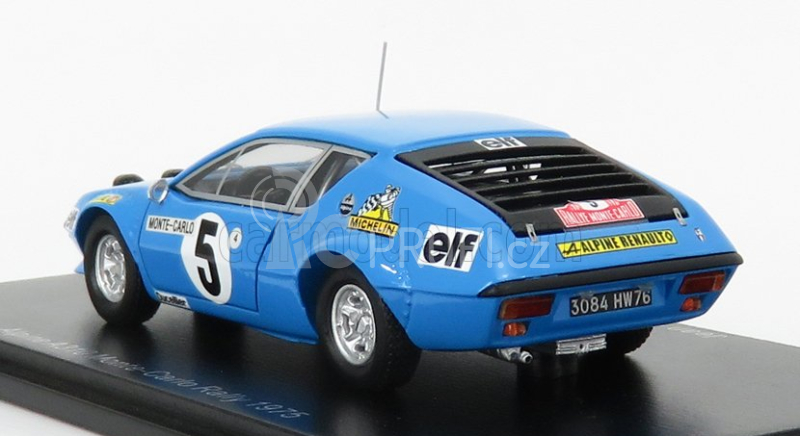 Spark-model Renault A310 Alpine N 5 Tally Montecarlo 1975 J.l.therier - M.vial 1:43 Světle Modrá
