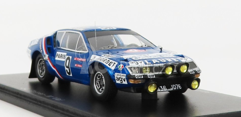 Spark-model Renault A310 Alpine N 9 Rally Montecarlo 1976 J.l.therier - M.vial 1:43 Modrá Černá