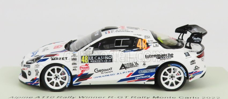 Spark-model Renault Alpine A110 Rally N 48 Rally Montecarlo 2022 R.astier - F.vauclare 1:43 Bílá