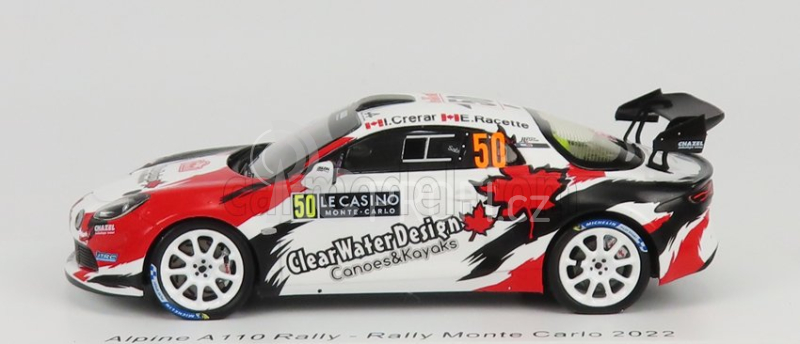 Spark-model Renault Alpine A110 Rally N 50 Rally Montecarlo 2022 I.crerar - E.racette 1:43 Bílá Červená Černá