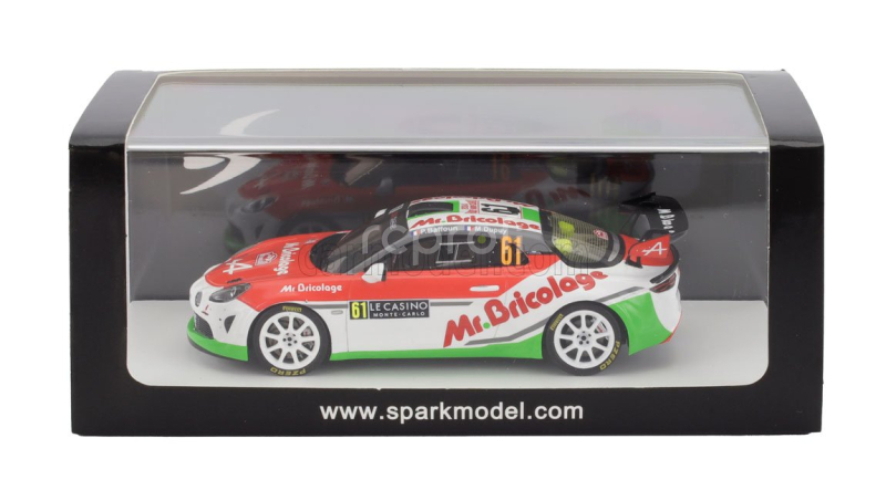 Spark-model Renault Alpine A110 Rgt Team Code Racing Development N 61 Winner Rgt Rally Montecarlo 2024 Philippe Baffoun - Margot Dupuy 1:43 Červená Bílá Zelená