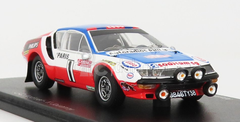 Spark-model Renault Alpine A310 N 1 Rally Montecarlo 1976 J.c.andruet - Y.jouanny 1:43 Bílá Červená Modrá