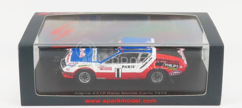 Spark-model Renault Alpine A310 N 1 Rally Montecarlo 1976 J.c.andruet - Y.jouanny 1:43 Bílá Červená Modrá