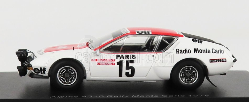Spark-model Renault Alpine A310 N 15 Rally Montecarlo 1976 M.c.beaumont - C.giganot 1:43 Bílá Červená