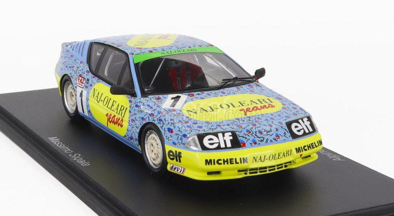 Spark-model Renault Alpine V6 Turbo N 1 Europa Cup Champion 1987 M.sigala 1:43 Světle Modrá Žlutá