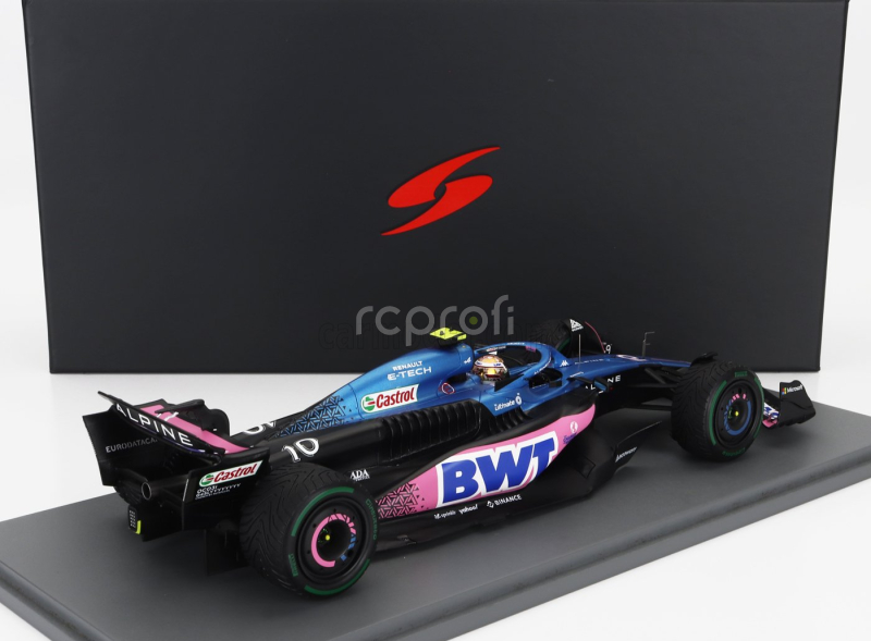 Spark-model Renault F1  A523 Team Bwt Alpine N 10 7th Monaco Gp 2023 Pierre Gasly 1:18 Modrá Růžová