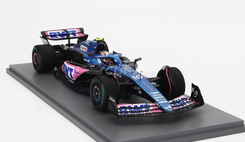 Spark-model Renault F1  A523 Team Bwt Alpine N 10 7th Monaco Gp 2023 Pierre Gasly 1:18 Modrá Růžová