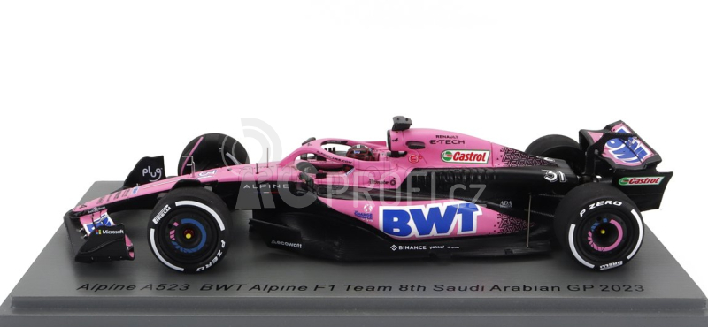 Spark-model Renault F1  A523 Team Bwt Alpine N 31 Season 2023 Esteban Ocon 1:43 Růžová Modrá