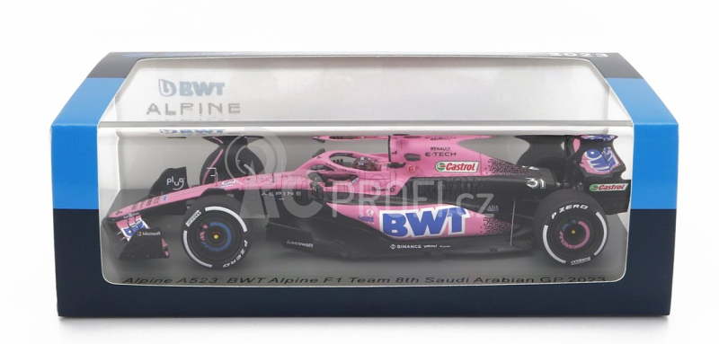 Spark-model Renault F1  A523 Team Bwt Alpine N 31 Season 2023 Esteban Ocon 1:43 Růžová Modrá