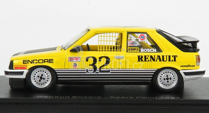 Spark-model Renault R11 Encore N 32 Sears Point 1984 Bobby Archer 1:43 Žlutá