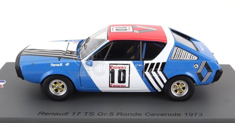 Spark-model Renault R17 N 10 3rd Ronde Cevenole 1973 J.p.nicolas 1:43 Modrá Černá Bílá Červená