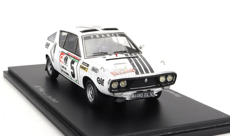 Spark-model Renault R17 N 5 Rally Bandama 1973 J.f.piot - F.jauber 1:43 Bílá Černá