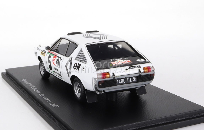 Spark-model Renault R17 N 5 Rally Bandama 1973 J.f.piot - F.jauber 1:43 Bílá Černá