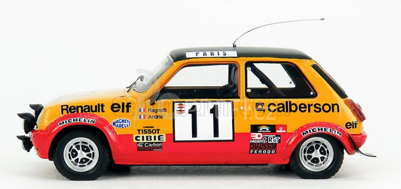 Spark-model Renault R5 Alpine N 11 Rally Montecarlo 1979 J.ragnotti - J.m.andrie 1:43 Žlutá Červená Černá