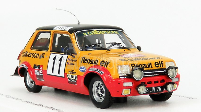 Spark-model Renault R5 Alpine N 11 Rally Montecarlo 1979 J.ragnotti - J.m.andrie 1:43 Žlutá Červená Černá