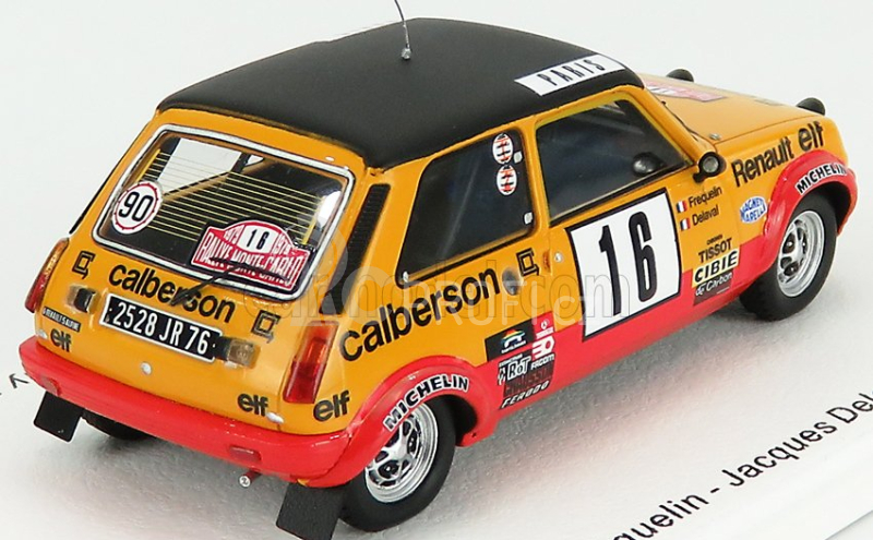 Spark-model Renault R5 Alpine N 16 Rally Montecarlo 1979 G.frequelin - J.delaval 1:43 Žlutá Červená Matná Černá