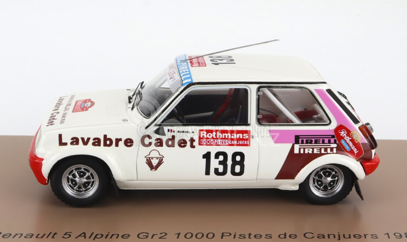 Spark-model Renault R5 Alpine Turbo Gr.2 N 138 Rally 1000 Pistes De Canjuers 1983 D.auriol - J.y.tissiot 1:43 Bílá Červená