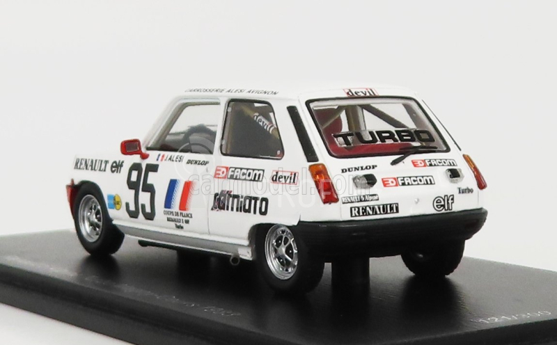 Spark-model Renault R5 Alpine Turbo N 95 Rally Magny-cours 1983 J.alesi 1:43 Bílá